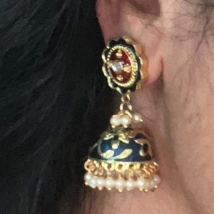 Meenakari earrings